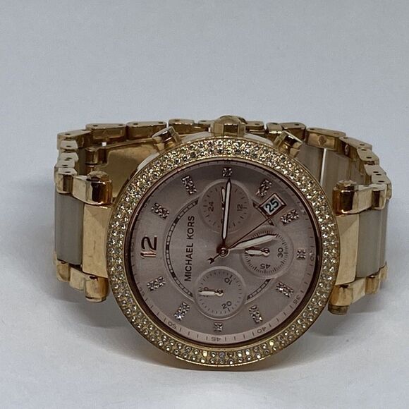 Michael Kors Parker MK5896 Womens Stainless Steel Analog Dial Quartz Watch WO308 - Picture 7 of 12